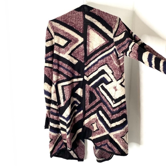 Lucky Brand Multicoloured Fuzzy Geometric Cardigan - Picture 7 of 10